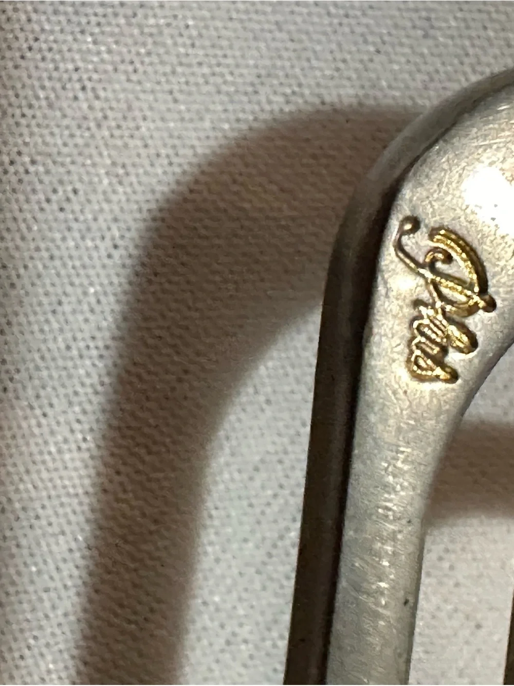 Gucci Silver and Gold Interlocking G Belt Buckle made in italy